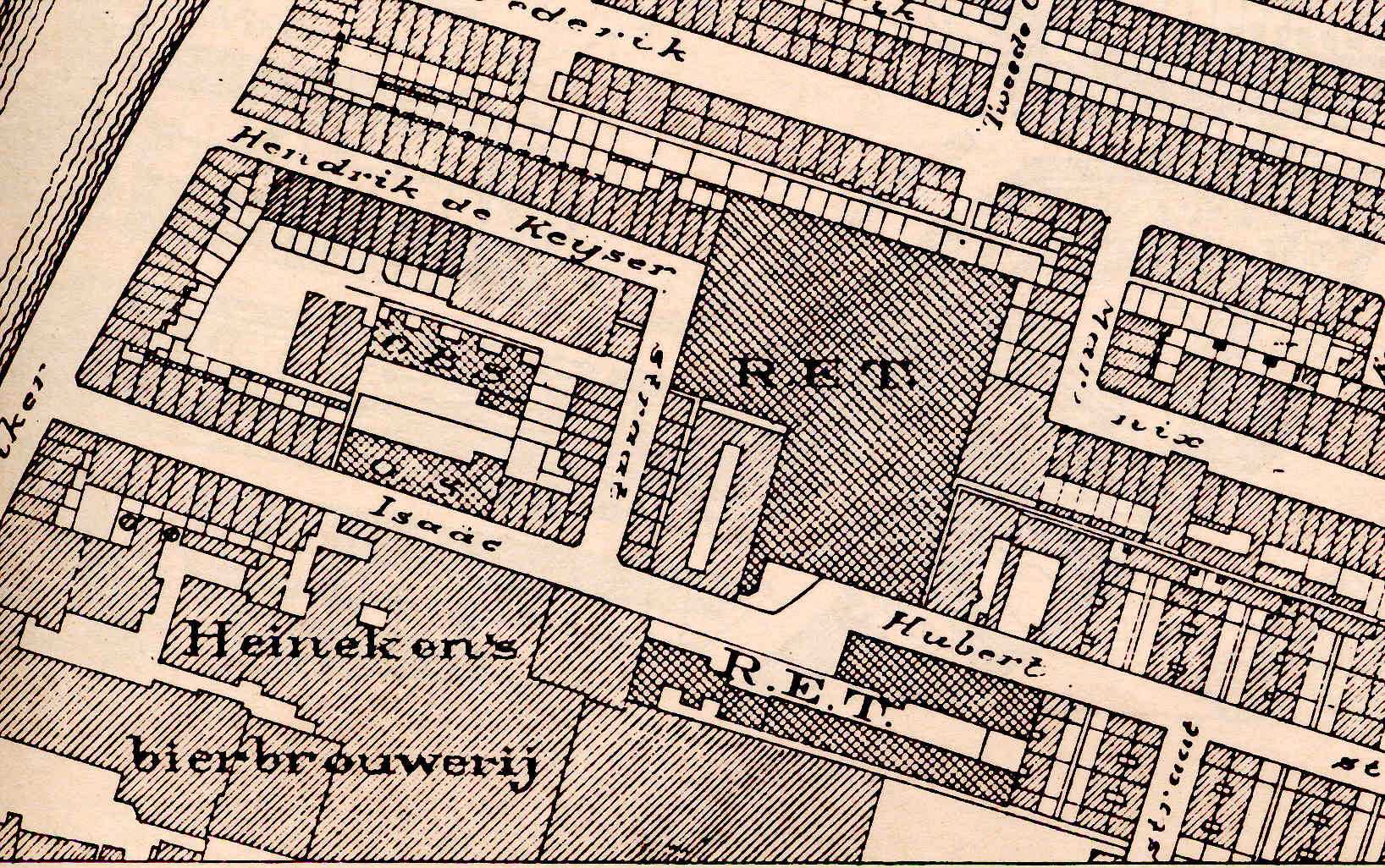 Kaart hubertstraat 1 a